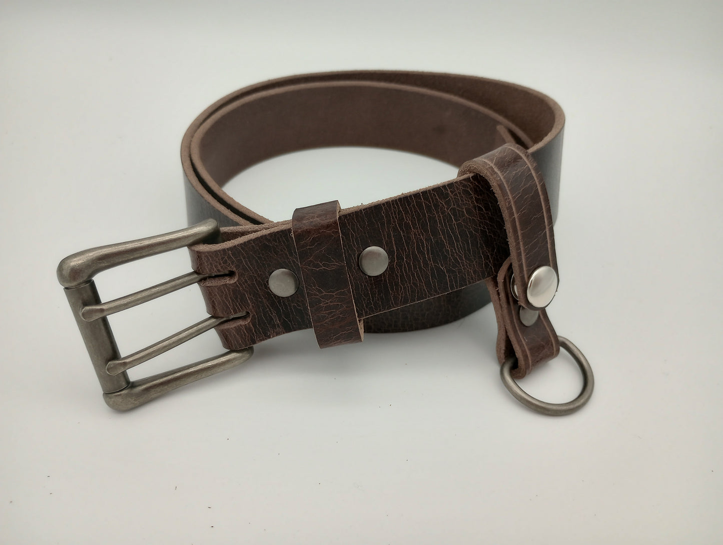 Antique Chocolate 1-1/2" Water Buffalo Basic Leather Belt