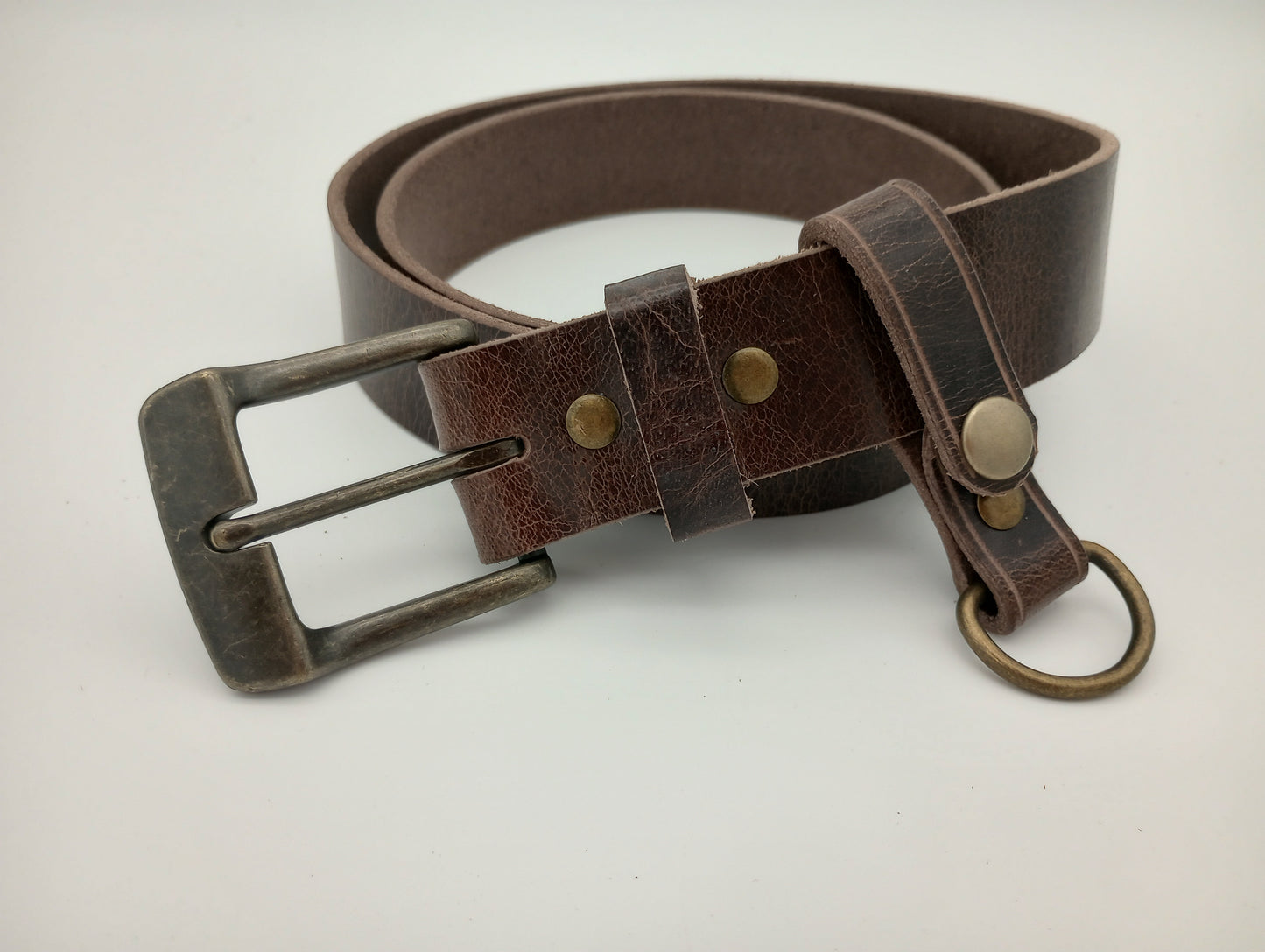 Antique Chocolate 1-1/2" Water Buffalo Basic Leather Belt