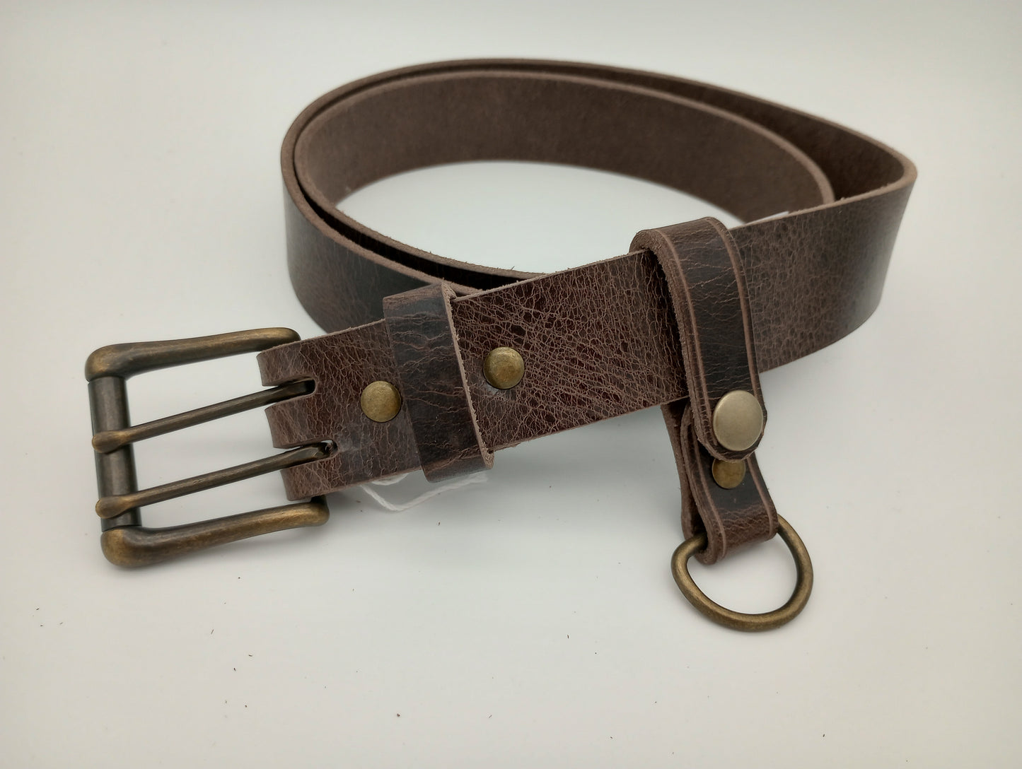 Antique Chocolate 1-1/2" Water Buffalo Basic Leather Belt