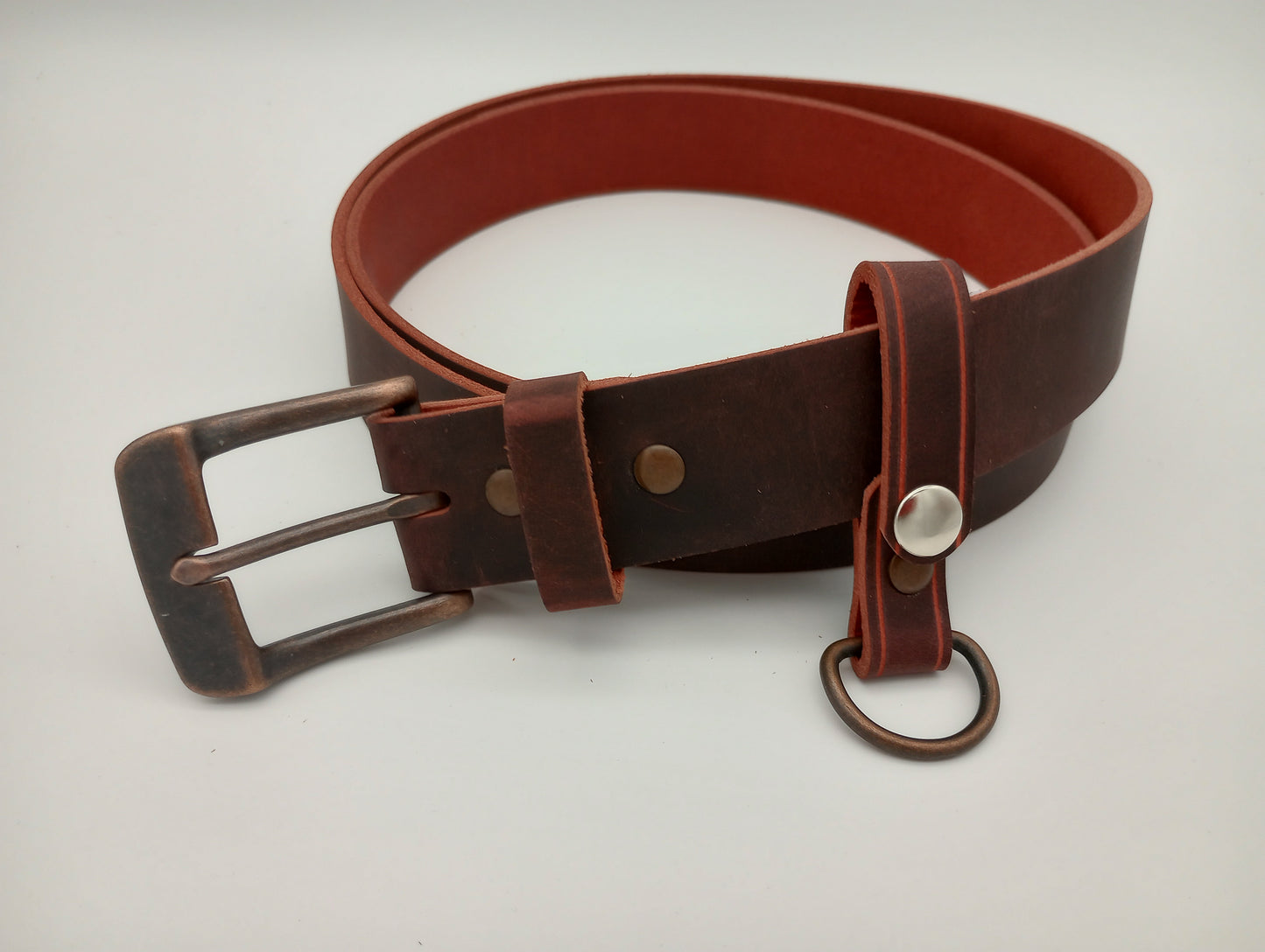 Oxblood 1-1/2" Water Buffalo Basic Leather Belt
