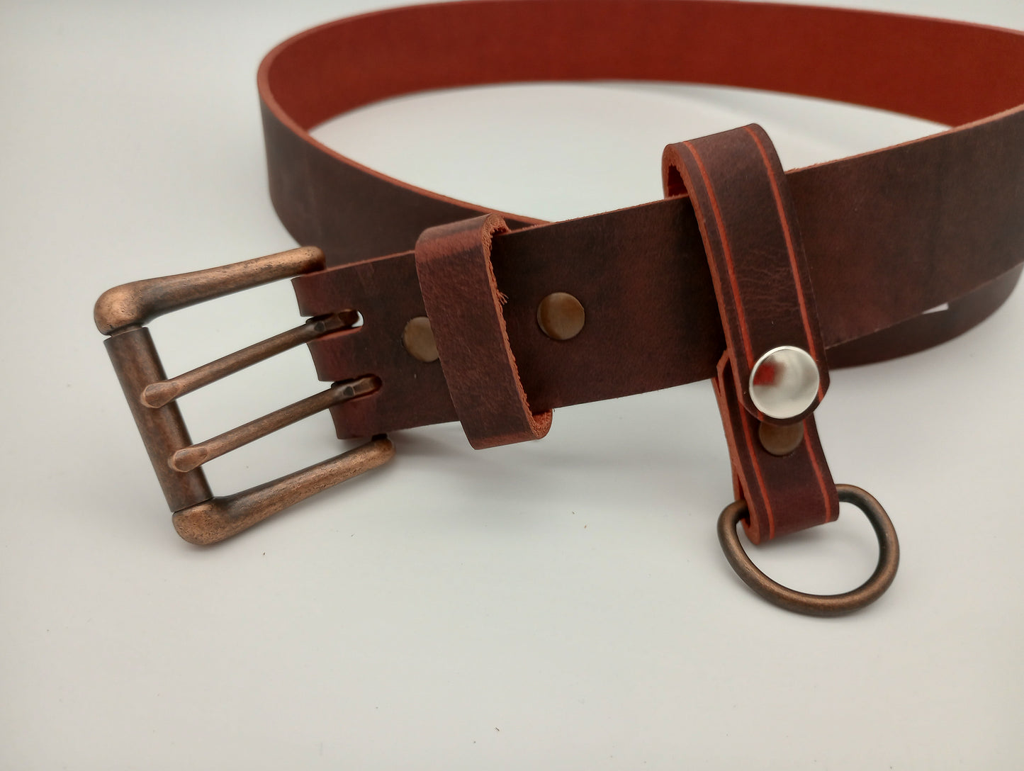 Oxblood 1-1/2" Water Buffalo Basic Leather Belt