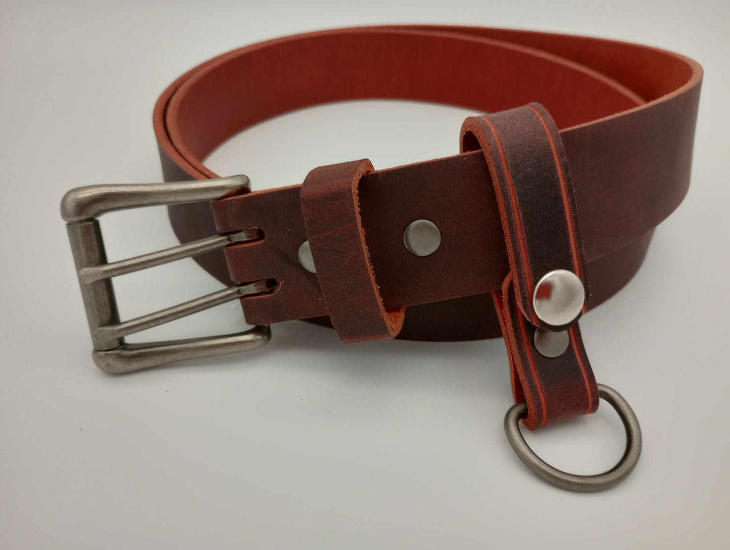 Oxblood 1-1/2" Water Buffalo Basic Leather Belt
