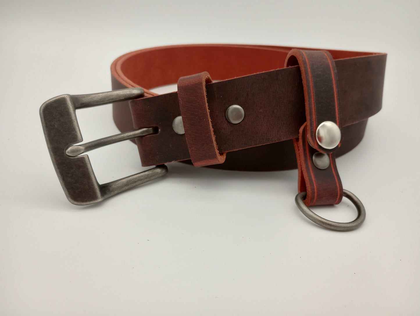 Oxblood 1-1/2" Water Buffalo Basic Leather Belt