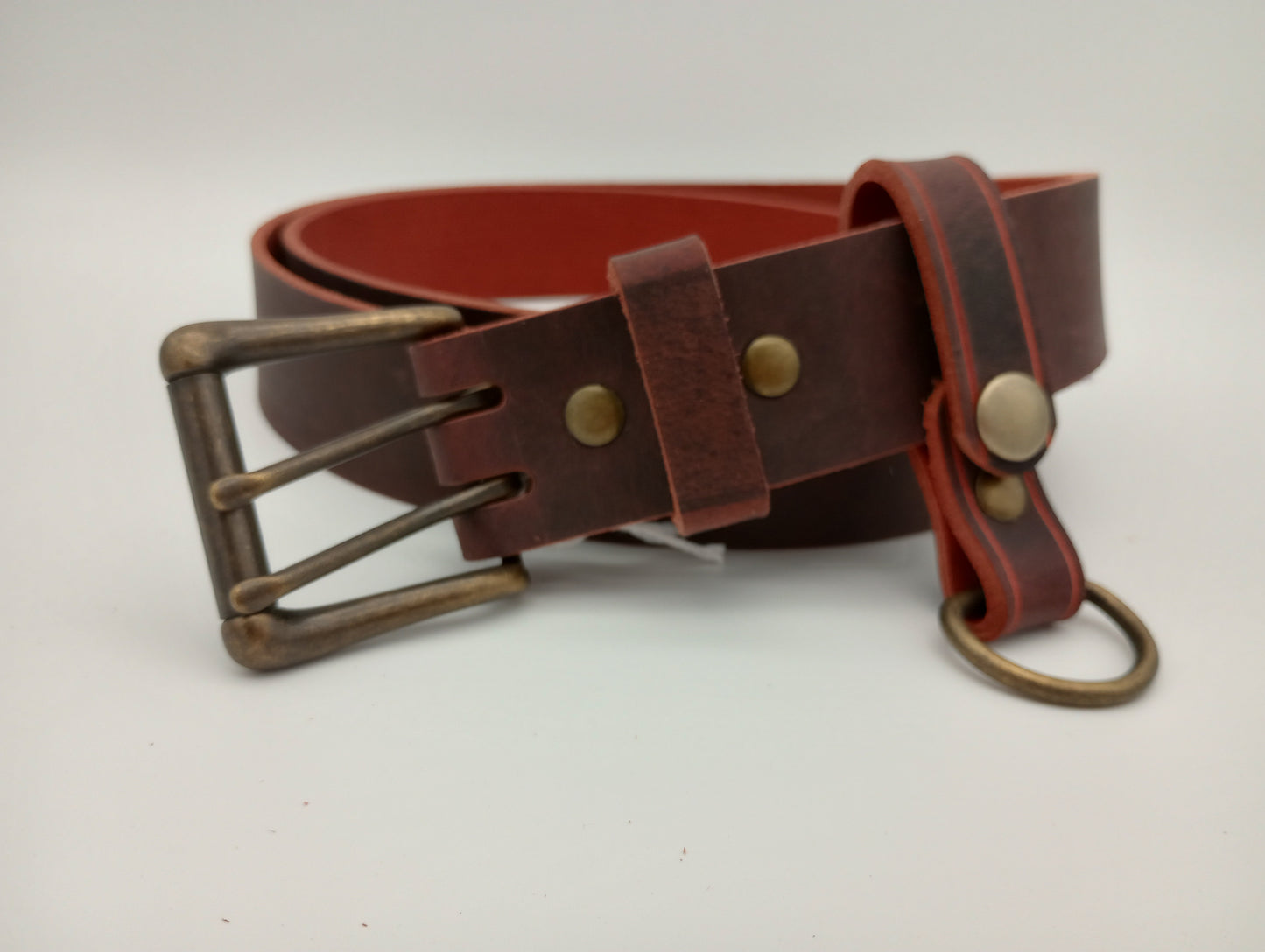 Oxblood 1-1/2" Water Buffalo Basic Leather Belt