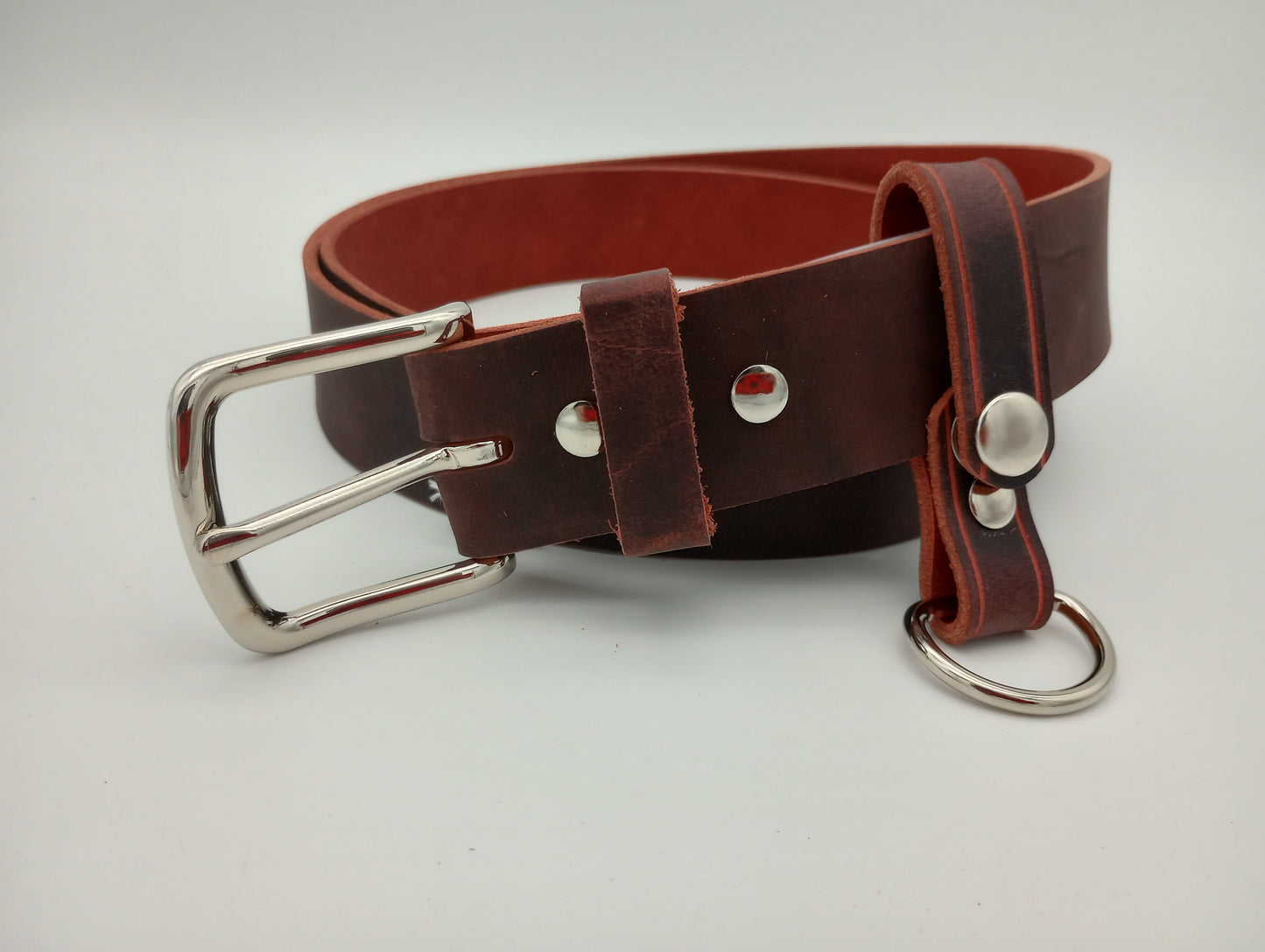 Oxblood 1-1/2" Water Buffalo Basic Leather Belt