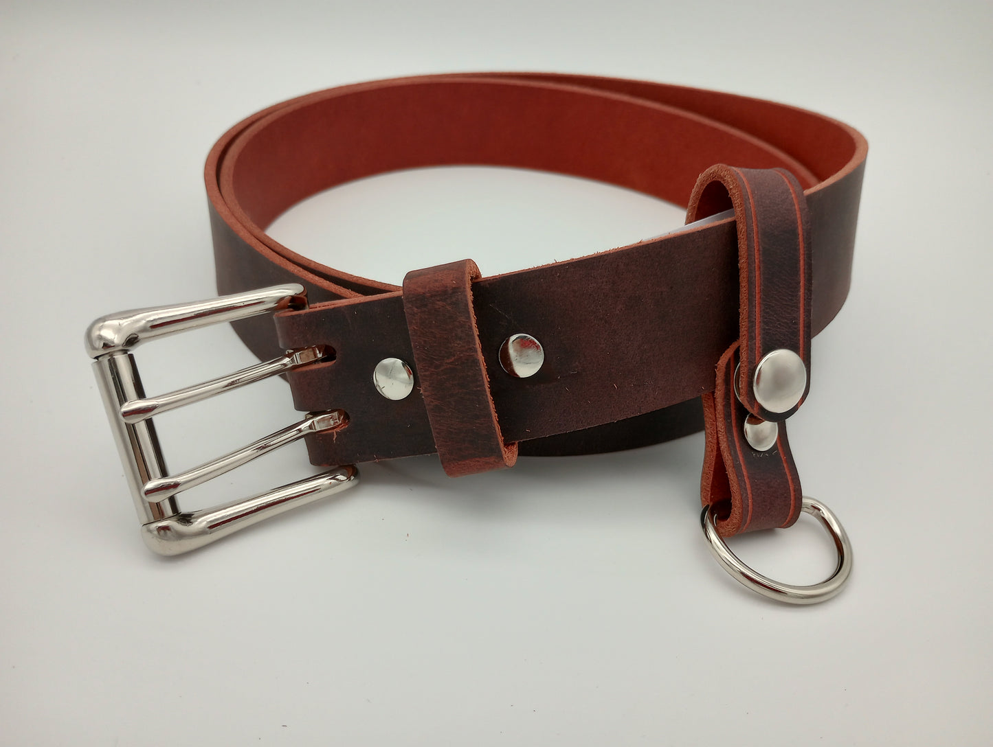 Oxblood 1-1/2" Water Buffalo Basic Leather Belt