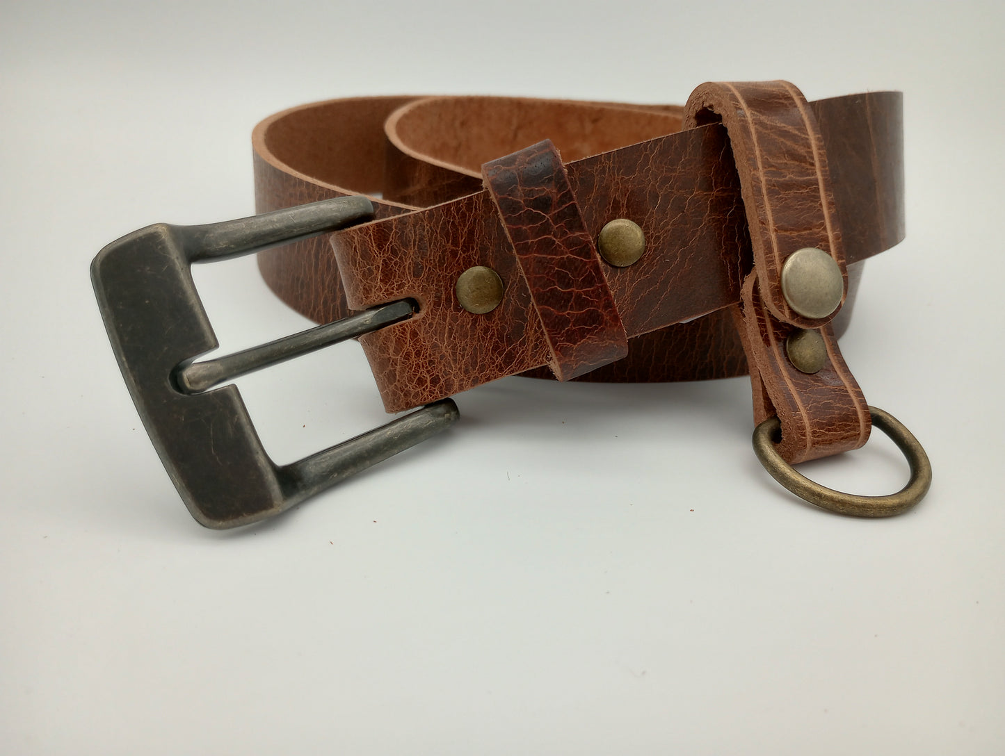 Antique Brown 1-1/2" Water Buffalo Basic Leather Belt