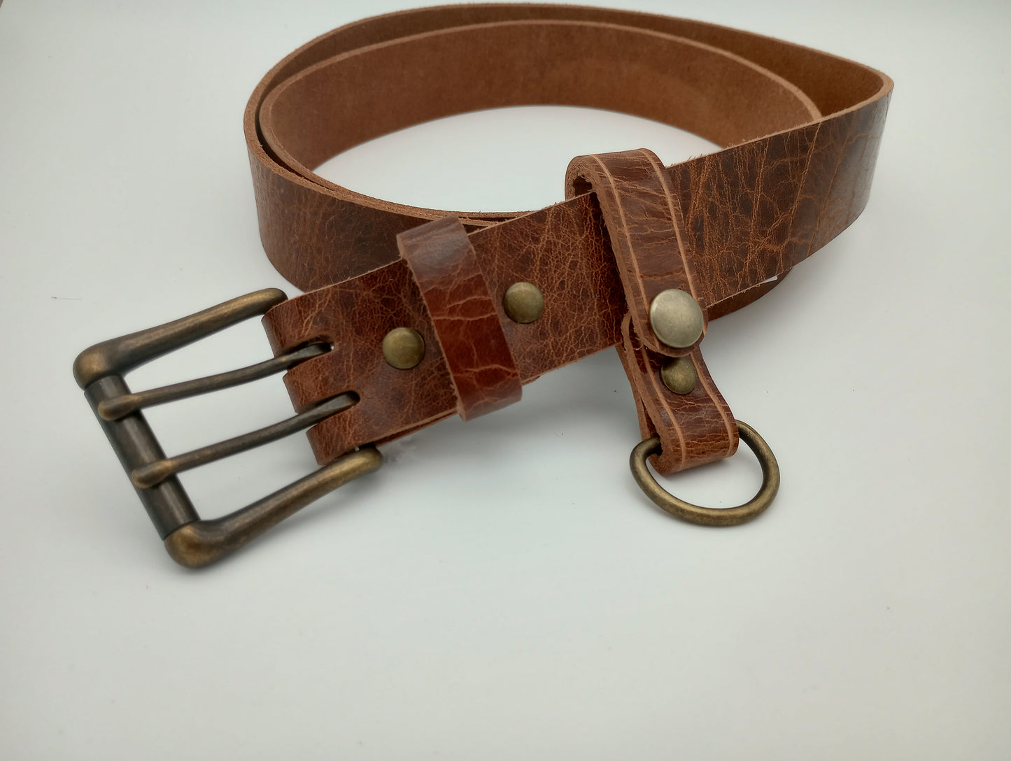 Antique Brown 1-1/2" Water Buffalo Basic Leather Belt