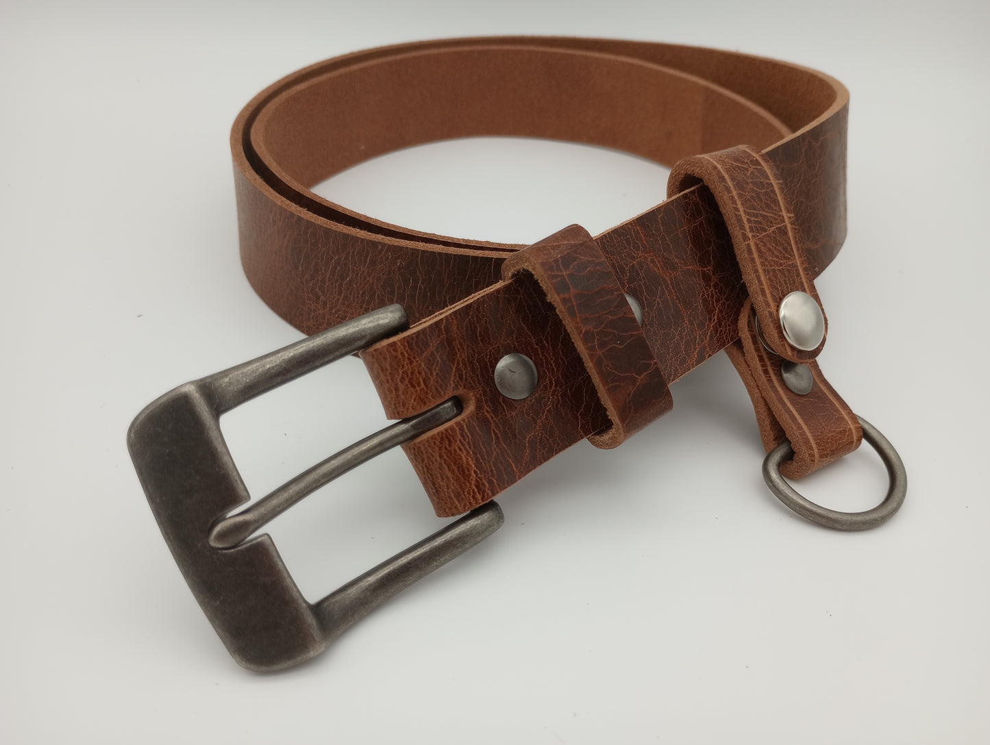 Antique Brown 1-1/2" Water Buffalo Basic Leather Belt