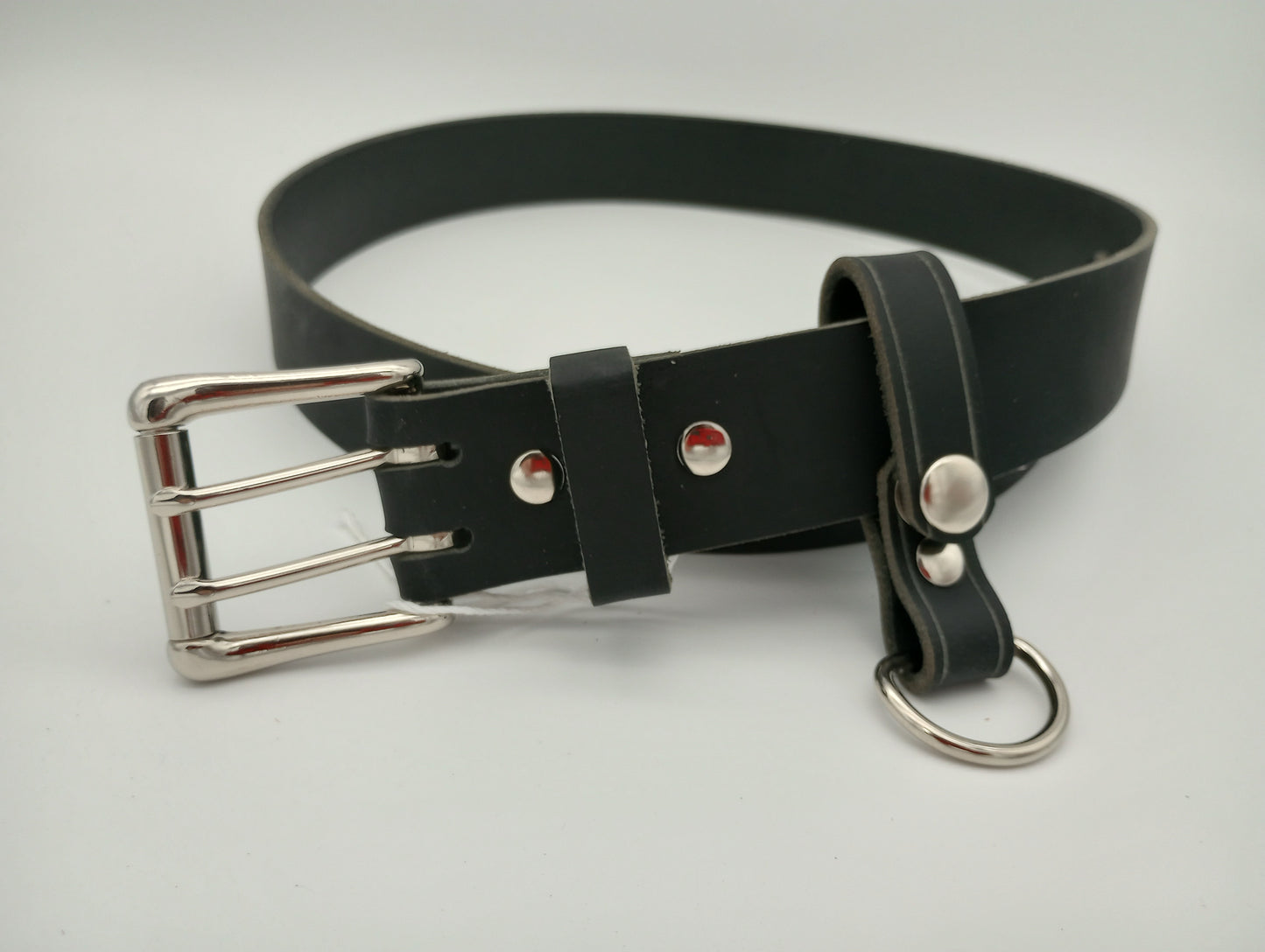 Black 1-1/2" Water Buffalo Basic Leather Belt