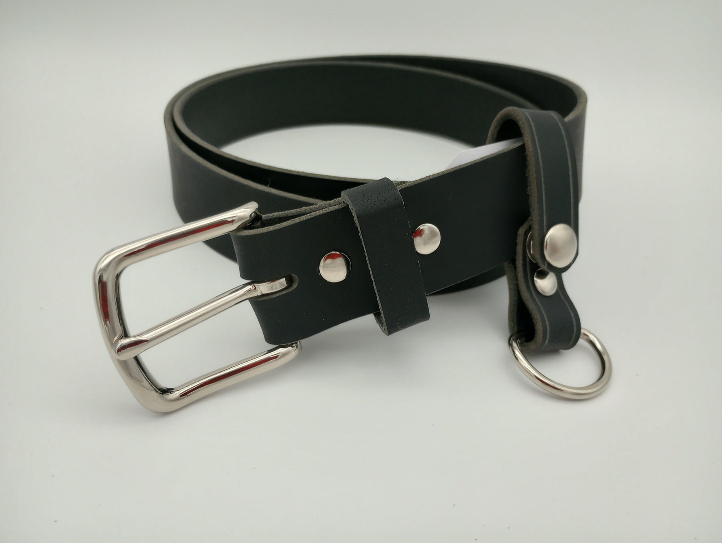 Black 1-1/2" Water Buffalo Basic Leather Belt
