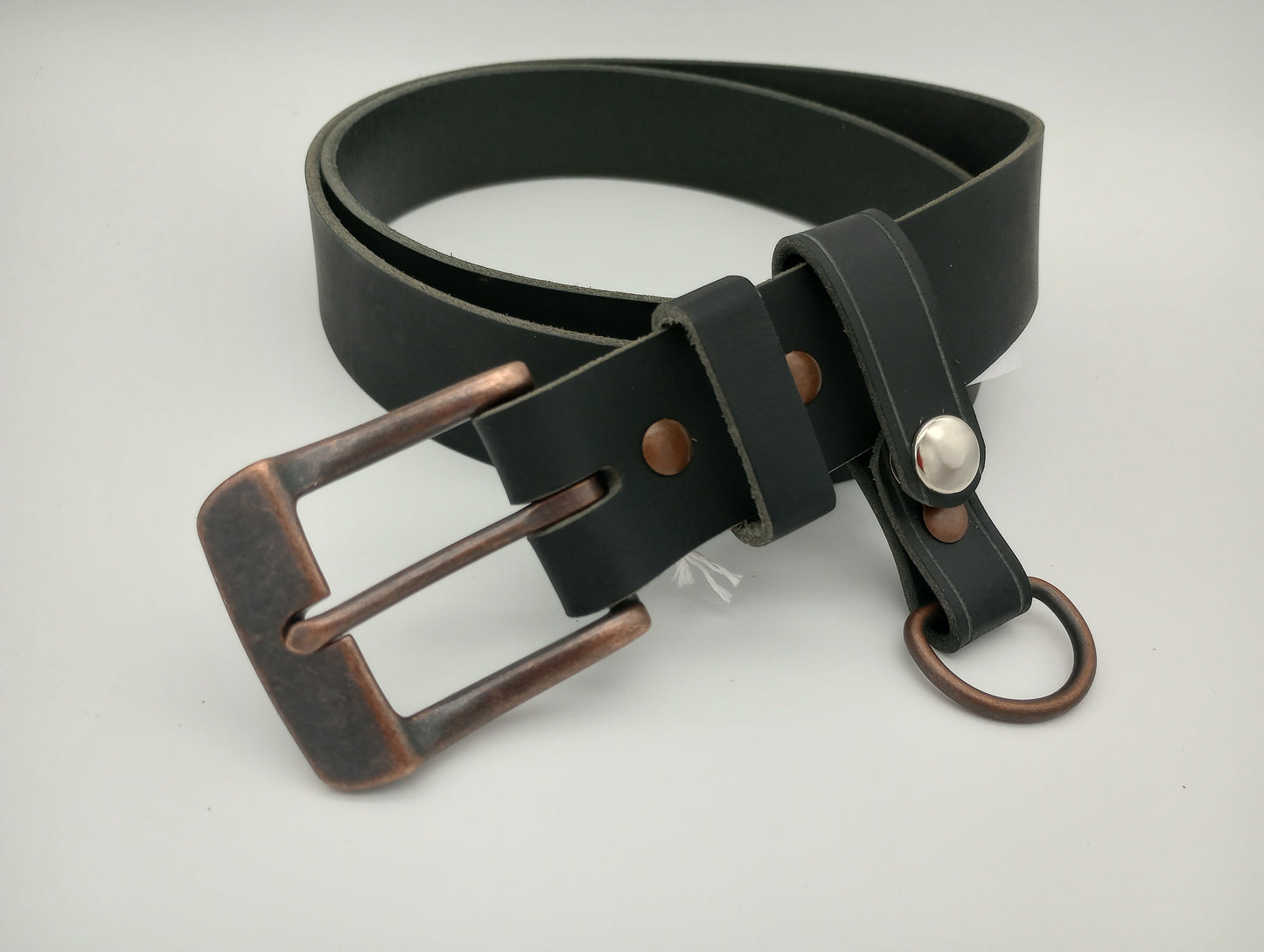 Black 1-1/2" Water Buffalo Basic Leather Belt