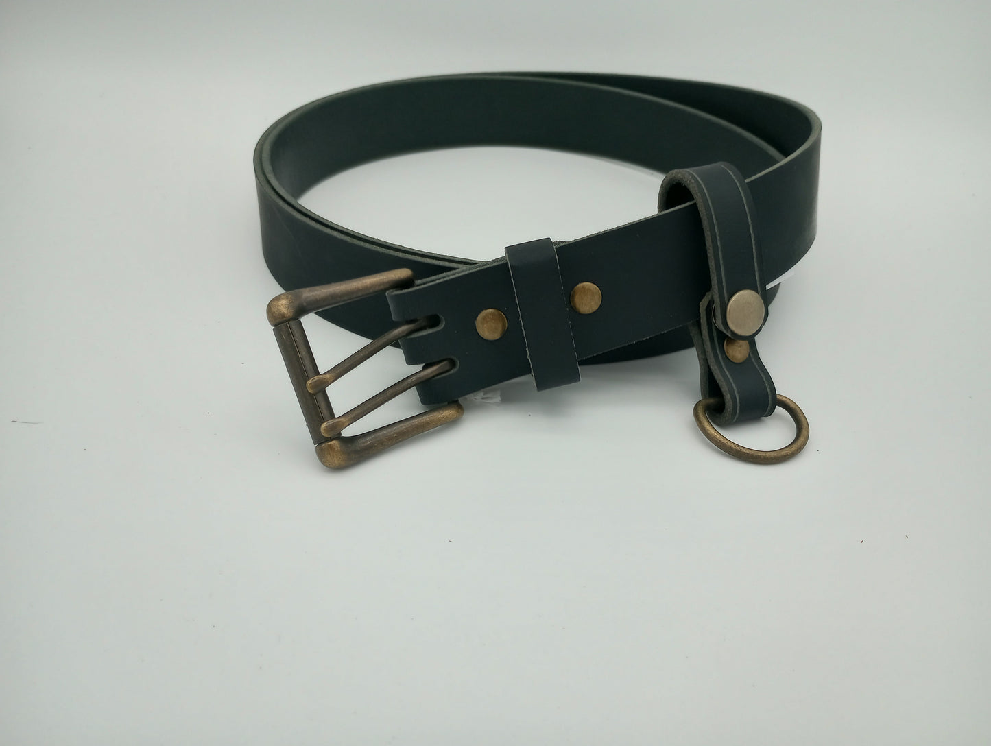 Black 1-1/2" Water Buffalo Basic Leather Belt