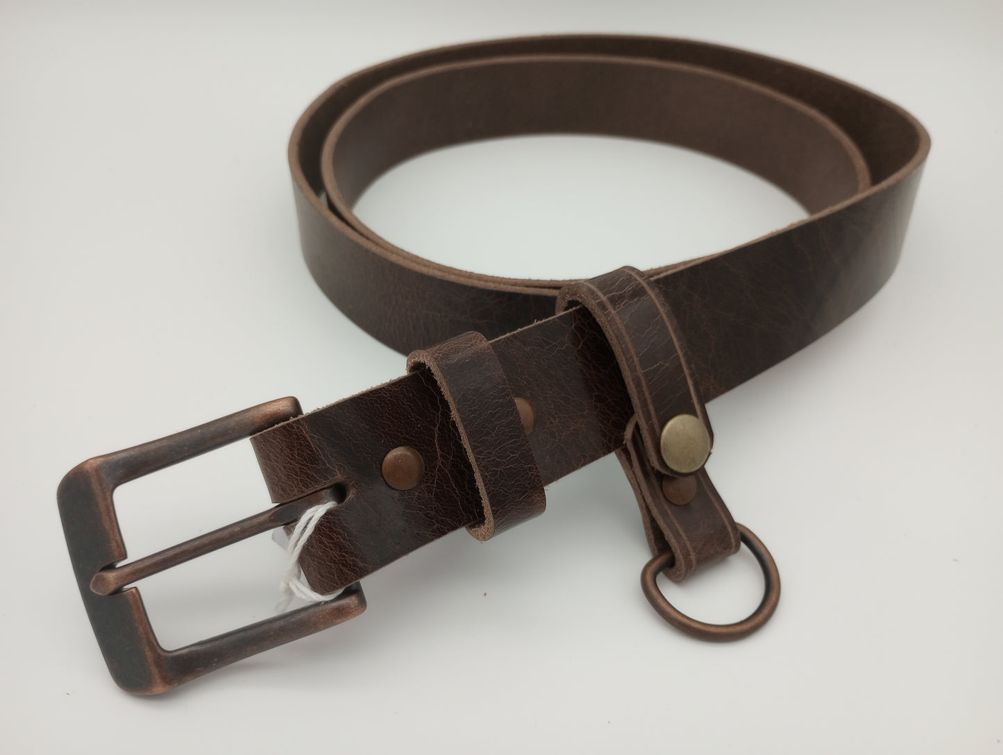 Antique Chocolate 1-1/2" Water Buffalo Basic Leather Belt