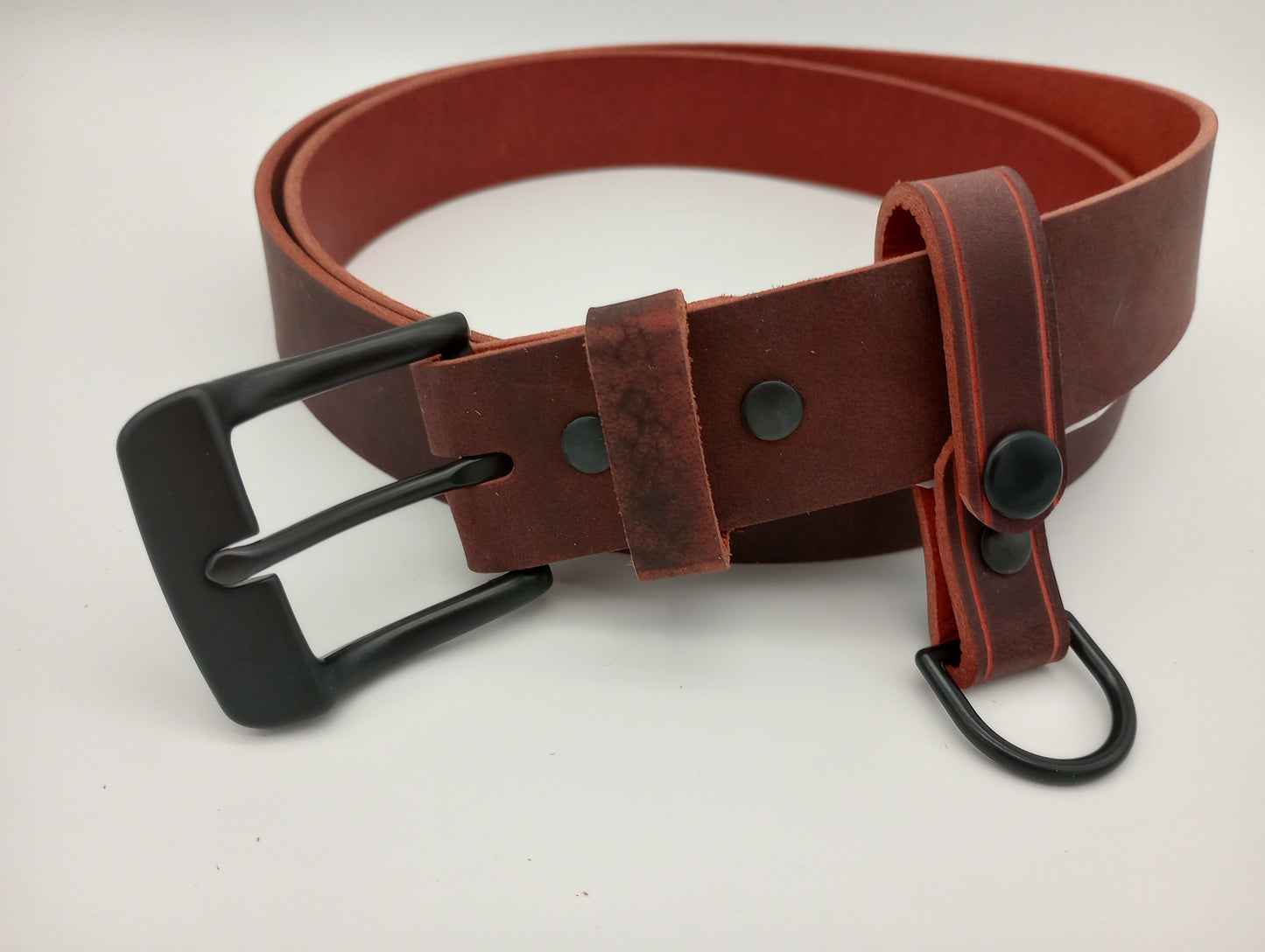 Oxblood 1-1/2" Water Buffalo Basic Leather Belt